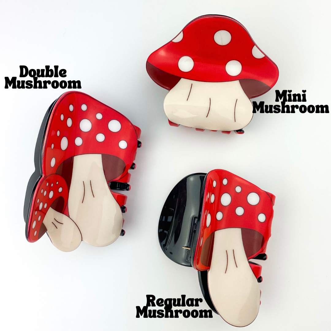 Mushroom Claw Clip - Various Styles