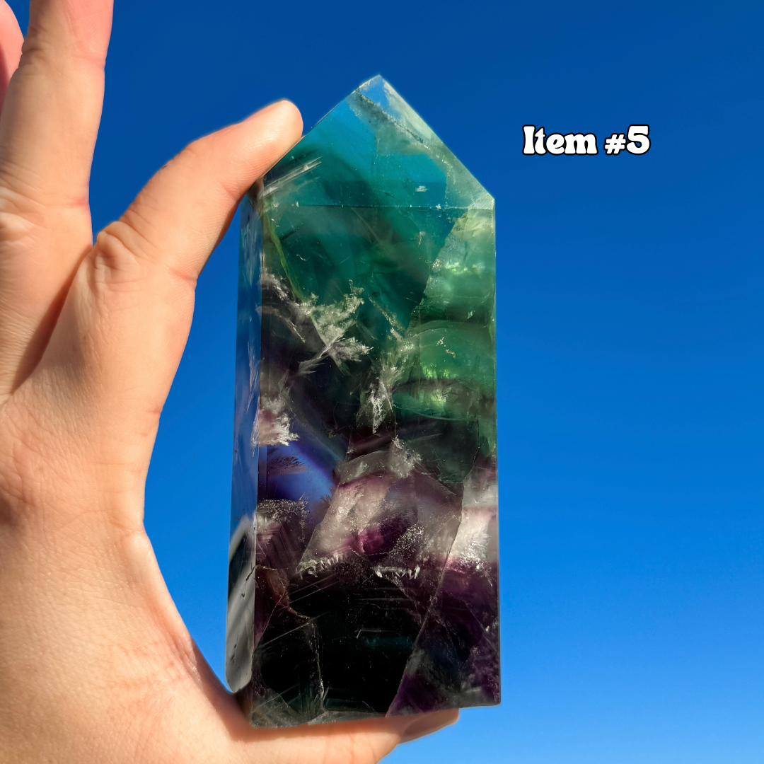 Feather Fluorite Tower - Various Sizes