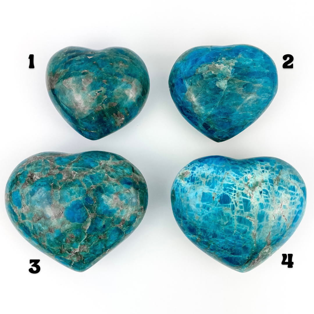 Blue Apatite Heart - Large