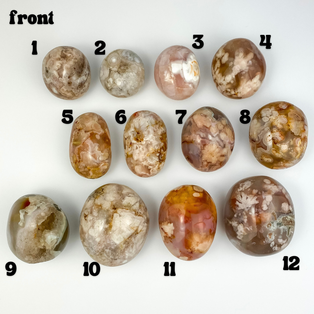 Flower Agate - Palm Stone Various Sizes